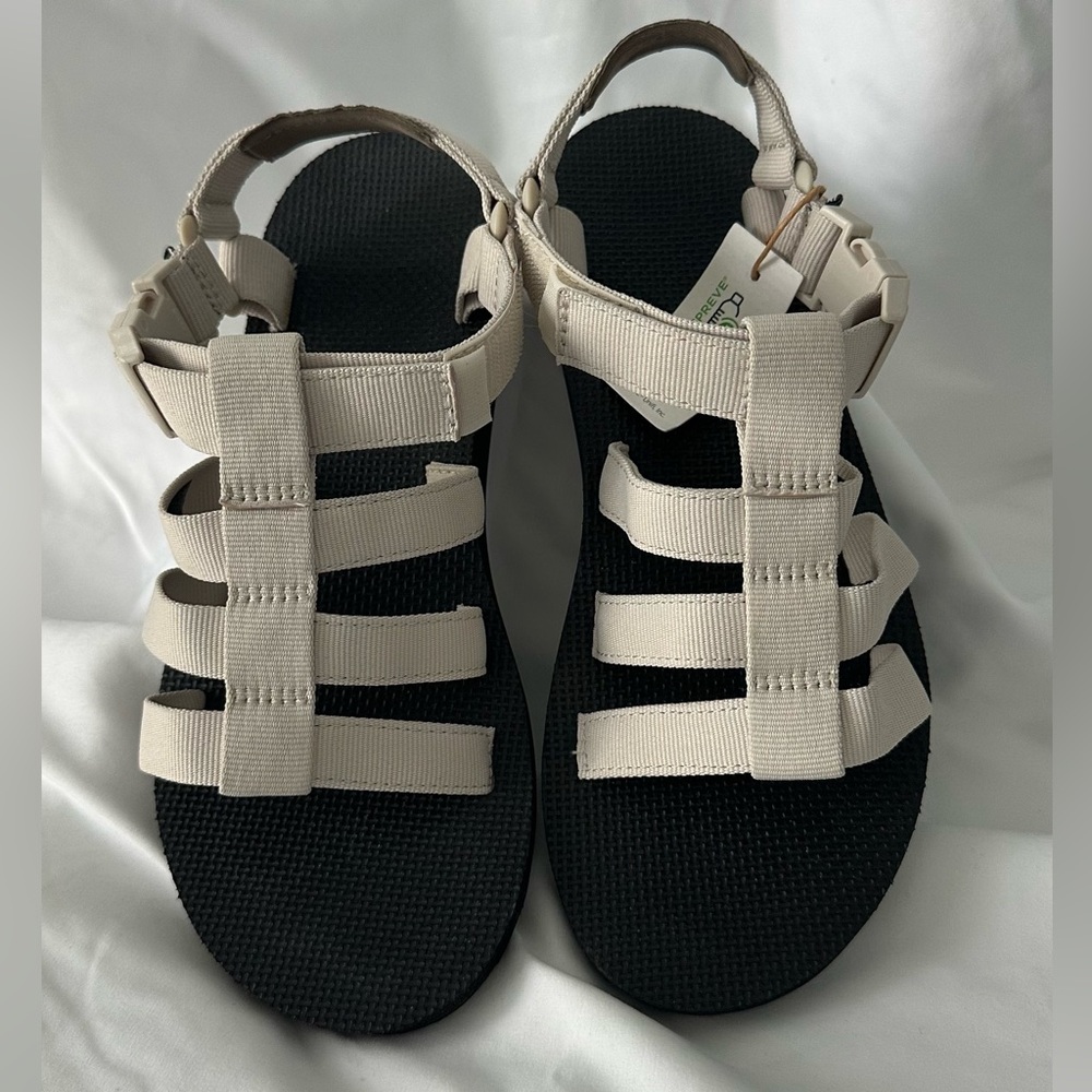 Teva Original Dorado Off White Birch Black - Women's Size 9 / 40 - New w/o Tags